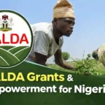 NALDA grants and empowerment programmes in Nigeria showing farmers working on a farm